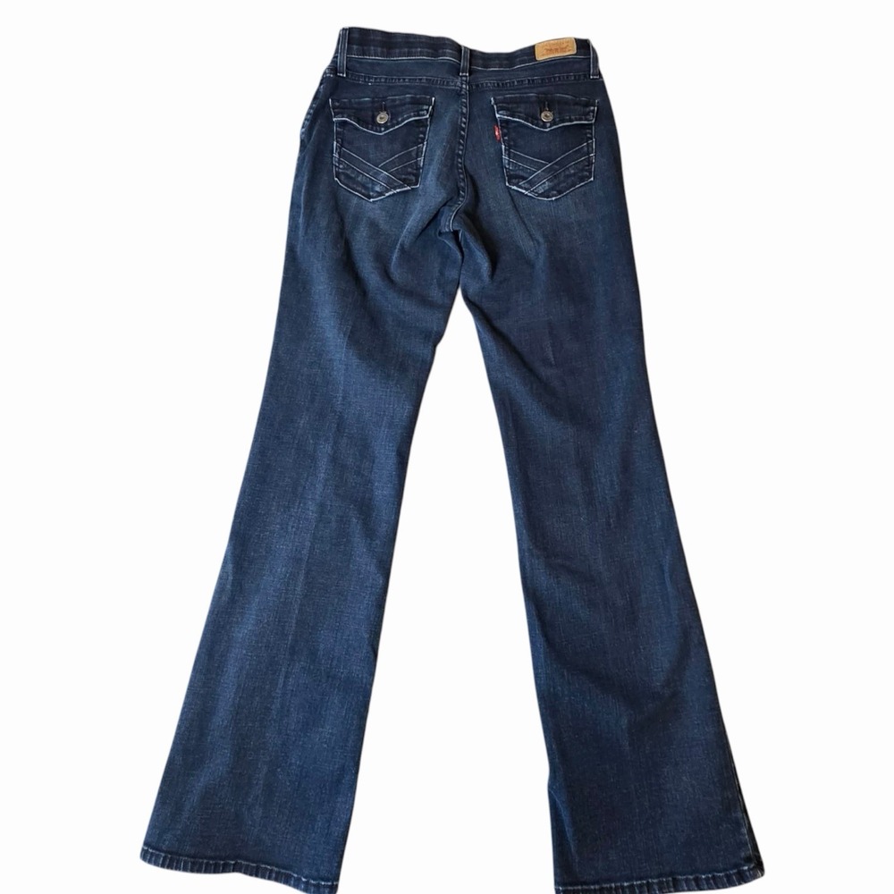 Levi's 525 Perfect Waist Bootcut Jeans Womens 8 M Dark Wash Stretch Denim - Picture 4 of 11